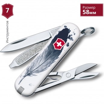 Нож-брелок VICTORINOX CLASSIC LIGHT AS FEATHER 0.6223.L1605 Нож-брелок VICTORINOX CLASSIC LIGHT AS FEATHER 0.6223.L1605